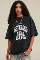 Distressed Washed Graphic Tee - Fried Snowflakes