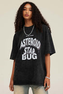 Distressed Washed Graphic Tee - Fried Snowflakes