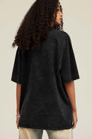 Distressed Washed Graphic Tee - Fried Snowflakes