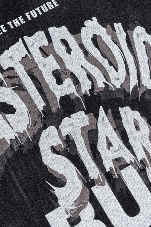 Distressed Washed Graphic Tee - Fried Snowflakes