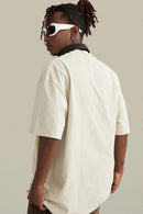 Distressed Washed Graphic Tee - Gray Apricot
