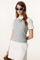 Heavyweight Slim-Fit Tank Top - Flower Gray
