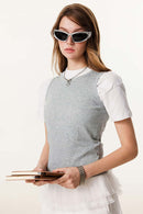 Heavyweight Slim-Fit Tank Top - Flower Gray