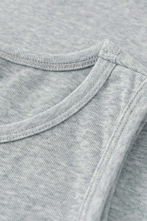 Heavyweight Slim-Fit Tank Top - Flower Gray