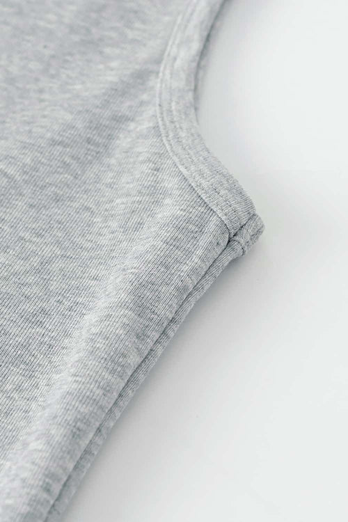 Heavyweight Slim-Fit Tank Top - Flower Gray