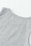 Heavyweight Slim-Fit Tank Top - Flower Gray