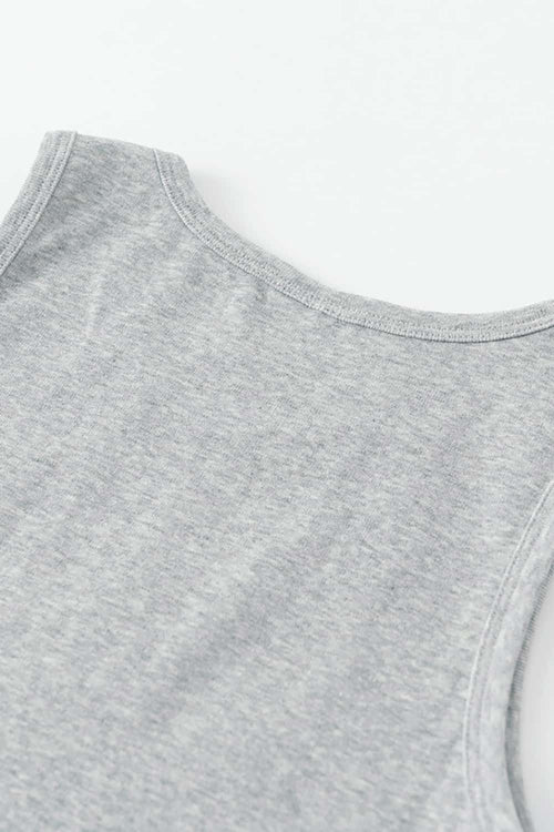 Heavyweight Slim-Fit Tank Top - Flower Gray