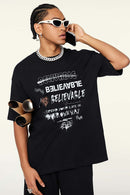 Quick-Dry Cooling Graphic Tee - Metallic Black