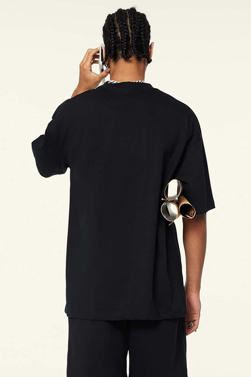Quick-Dry Cooling Graphic Tee - Metallic Black