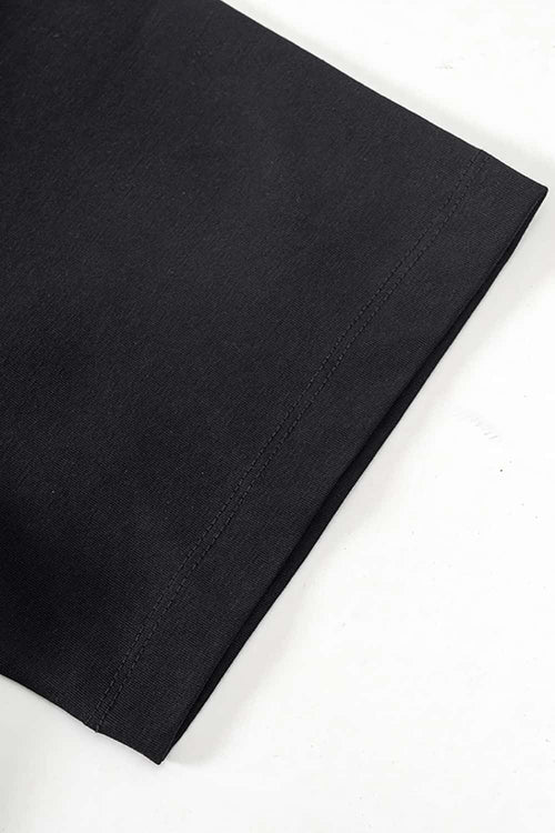 Quick-Dry Cooling Graphic Tee - Metallic Black