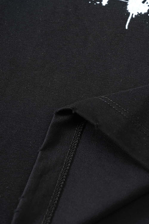 Quick-Dry Cooling Graphic Tee - Metallic Black