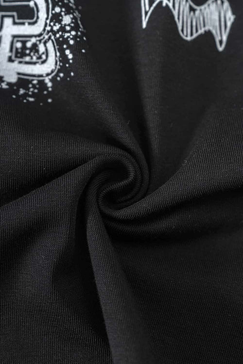Quick-Dry Cooling Graphic Tee - Metallic Black