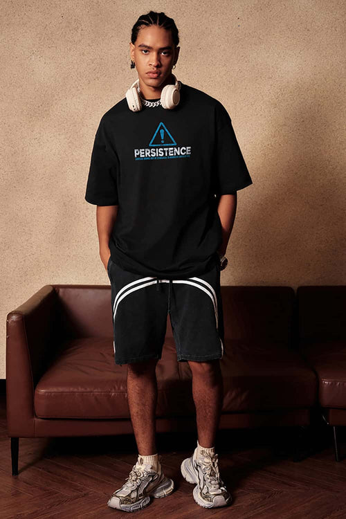Cooling Quick-Dry Graphic Tee - Metallic Black