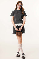Durable Washed Solid Short-Sleeve Tee - Dark Gray
