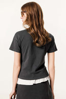 Durable Washed Solid Short-Sleeve Tee - Dark Gray