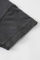 Durable Washed Solid Short-Sleeve Tee - Dark Gray