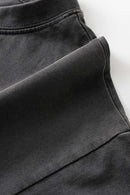 Durable Washed Solid Short-Sleeve Tee - Dark Gray