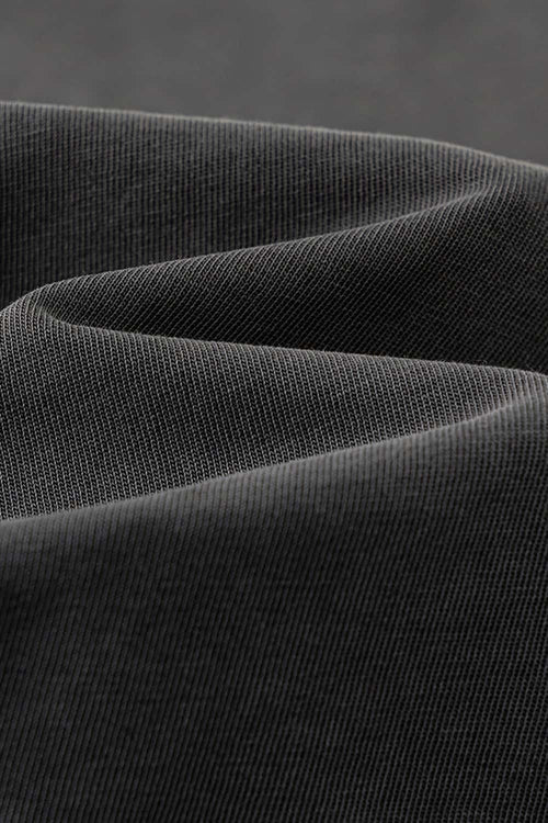 Durable Washed Solid Short-Sleeve Tee - Dark Gray