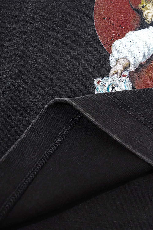 Vintage Washed Cropped Graphic Tee - Fried Snowflakes