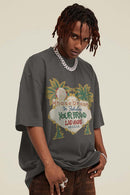Heavyweight Washed Palm Graphic Tee - Dark Gray