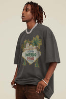 Heavyweight Washed Palm Graphic Tee - Dark Gray