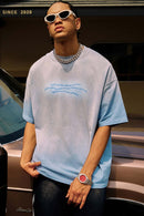 Heavyweight Washed Gradient Tee - Blue