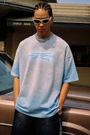 Heavyweight Washed Gradient Tee - Blue
