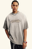 Heavyweight Washed Gradient Tee - Light Gray