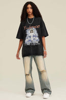 Washed Angel Graphic Short-Sleeve Tee - Fried Snowflakes