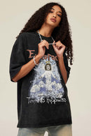 Washed Angel Graphic Short-Sleeve Tee - Fried Snowflakes