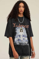 Washed Angel Graphic Short-Sleeve Tee - Fried Snowflakes