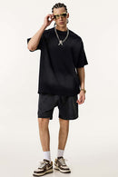 Spray-Washed Vintage Cotton Tee - Vintage Black