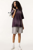 Spray-Washed Vintage Cotton Tee - Vintage Purple