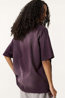 Spray-Washed Vintage Cotton Tee - Vintage Purple