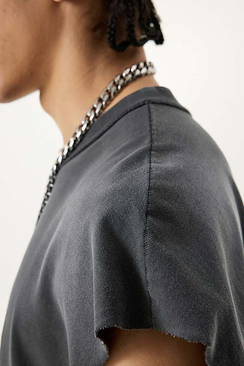 Distressed Cutoff Tank - Dark Gray