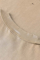 Distressed Cutoff Tank - Vintage Khaki