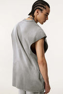 Distressed Cutoff Tank - Vintage Medium Gray