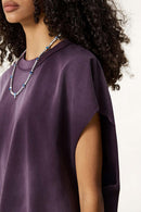 Distressed Cutoff Tank - Vintage Purple