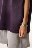 Distressed Cutoff Tank - Vintage Purple