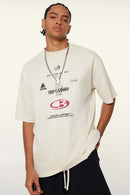 Heavyweight Boxy Graphic Tee - Gray Apricot