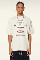 Heavyweight Boxy Graphic Tee - Gray Apricot