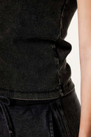 Washed Gradient Distressed Active Tank - Fried Snowflakes