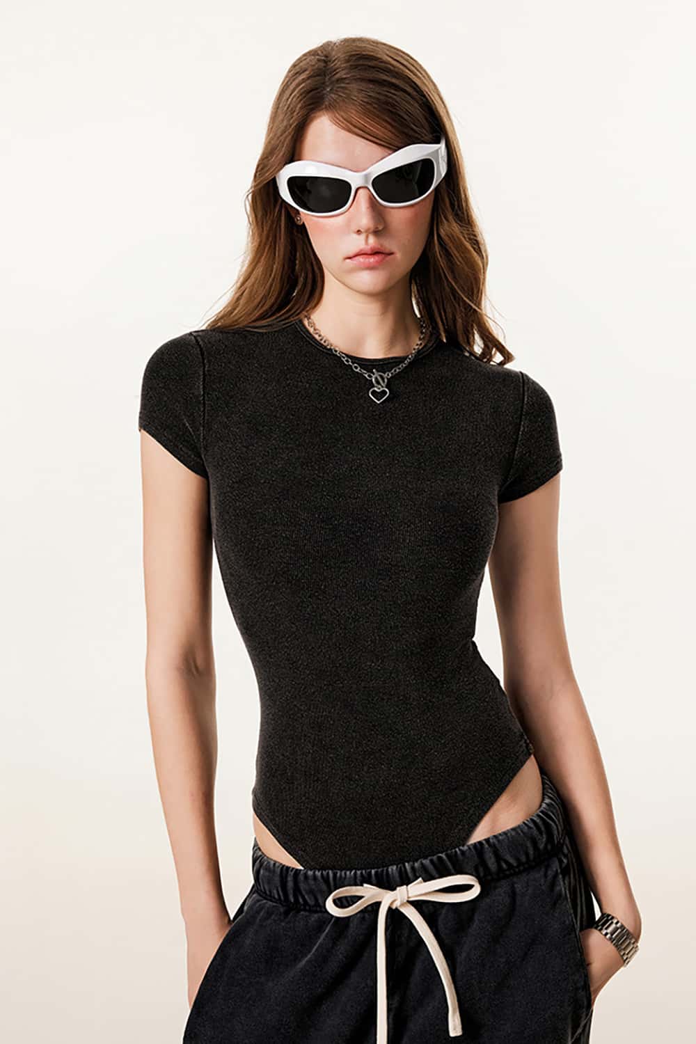 Slimming Fitness Bodysuit with Short Sleeves and Stretch Fit