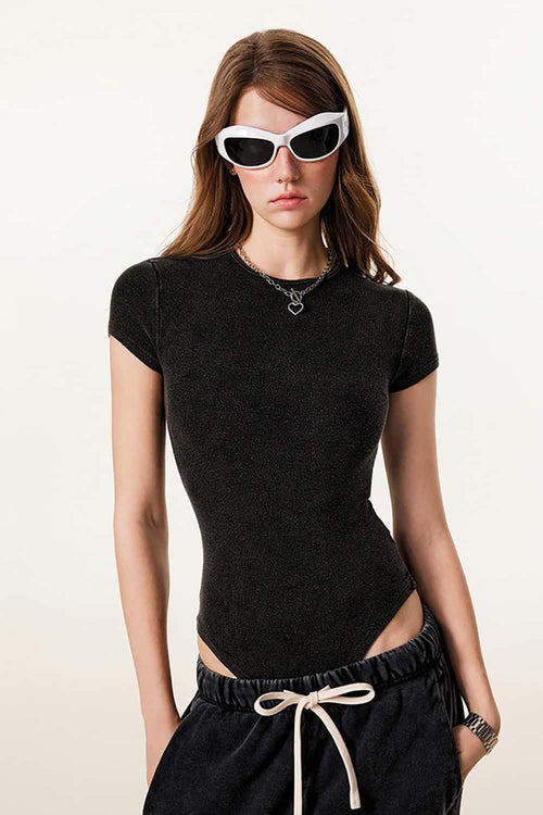 Athletic Stretch-Fit Bodysuit - Fried Snowflakes