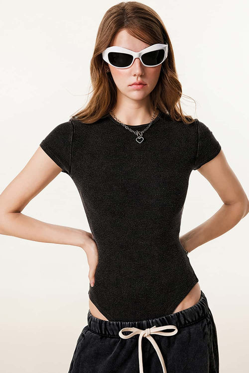 Athletic Stretch-Fit Bodysuit - Fried Snowflakes