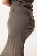 Ruched Bodycon Skirt - Coffee