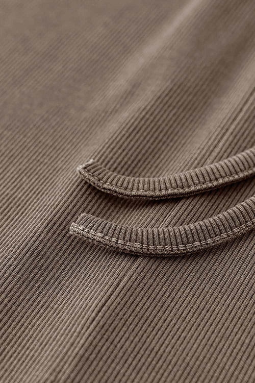 Ruched Bodycon Skirt - Coffee