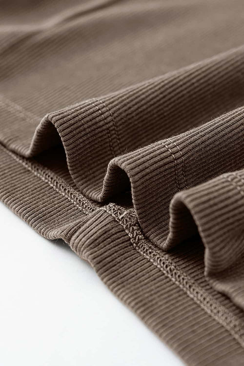 Ruched Bodycon Skirt - Coffee