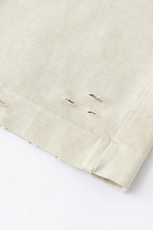 Distressed Sleeveless Active Vest - Gray Apricot