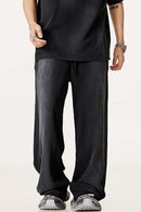 Washed Gradient Curved Sport Pants - Vintage Black